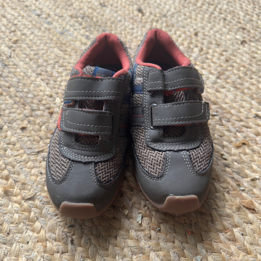 Pediped Flex Kids Brown Blue Mesh Double Strap Sneakers Size EU 32 US 1-1.5 Y